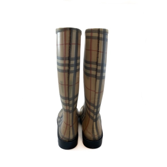 Burberry Rubber Plaid Rainboots - Picture 3 of 6
